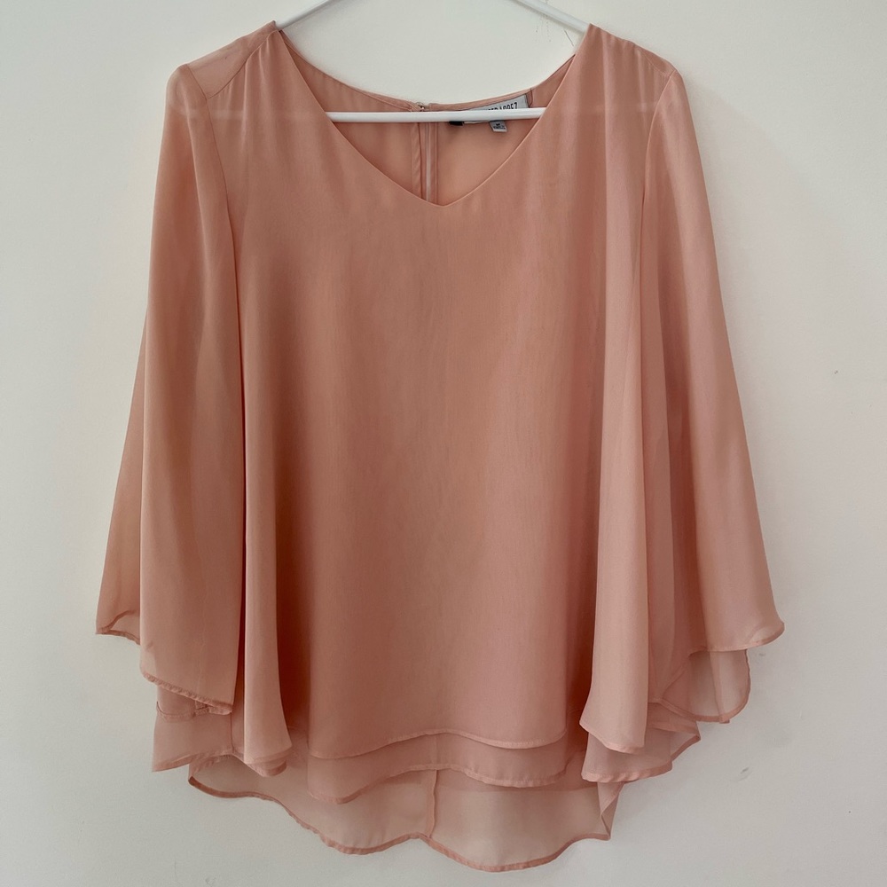 Jennifer Lopez Blush Pink Blouse